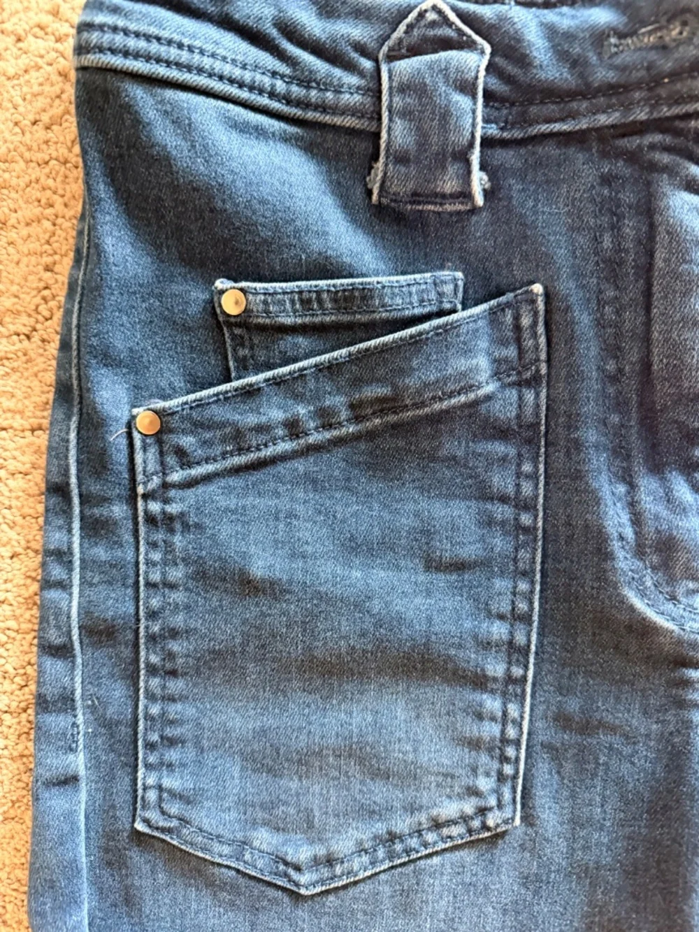 Maeve Anthropologie Gardener Carpenter High-Rise Crop Jeans | Blue | Size 28 - Picture 6 of 8
